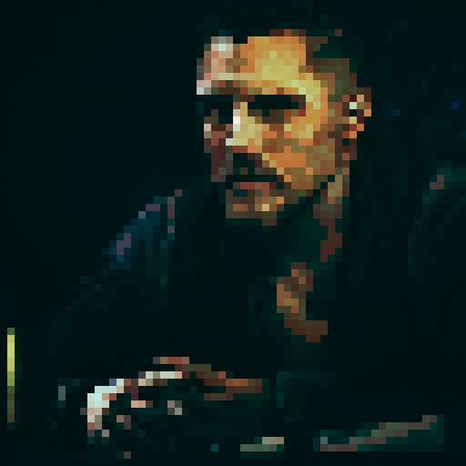 portrait of this guy with a plain tan background. Only shoulders and up facing forward.