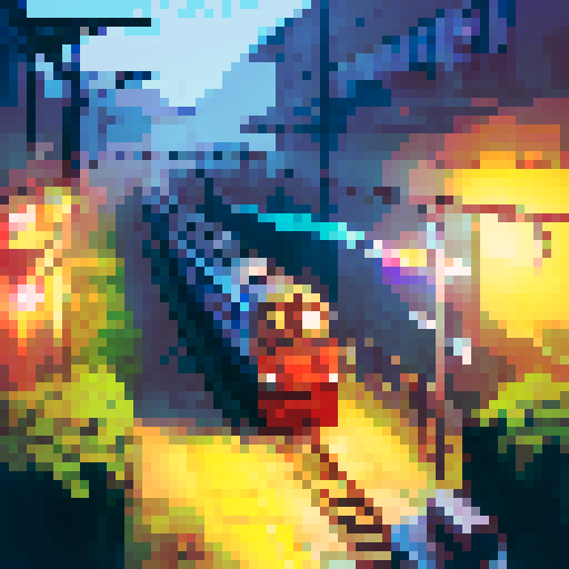 Subway train emerging from a railway tunnel, blade runner, cyberpunk, aetherpunk