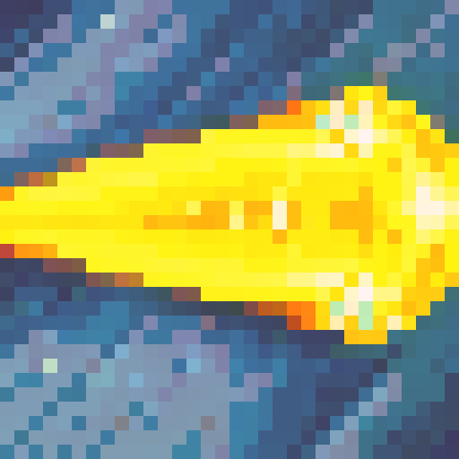 Diamond Shaped Fireball, Orange Flame, Lighter orange background, Flame tail