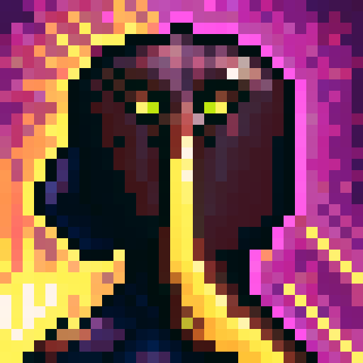 Demon vibe, dark avatar, 32x32 pixel art, close up, skill art, game icon, sRGB, portrait, 3D