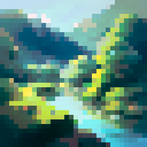 tranquil lake, lush green hills, landscape portrait