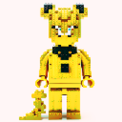 gold pixel lego 