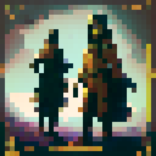 The 1930 Style Sorcerer  and farmer using radio cast magic with scythe and torch