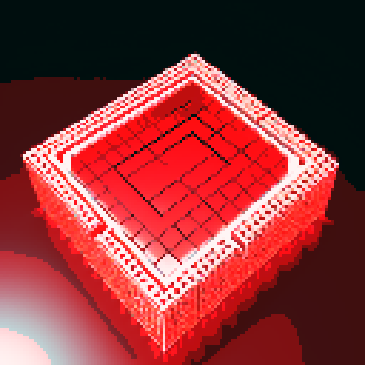 TSMC 7nm process wafer; striking beauty of engineering; marvel of physics; rendition in red and white only