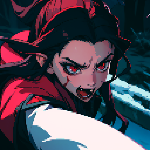 vampire fangs, sucking blood