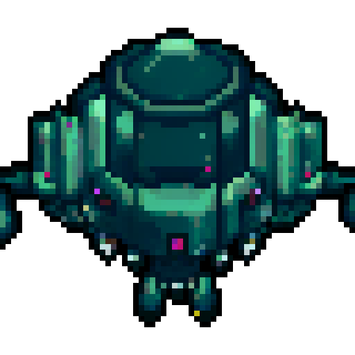 Top Down Animated space alien boss