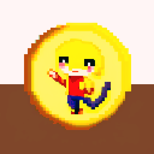 yellow smiling crescent in brown pants