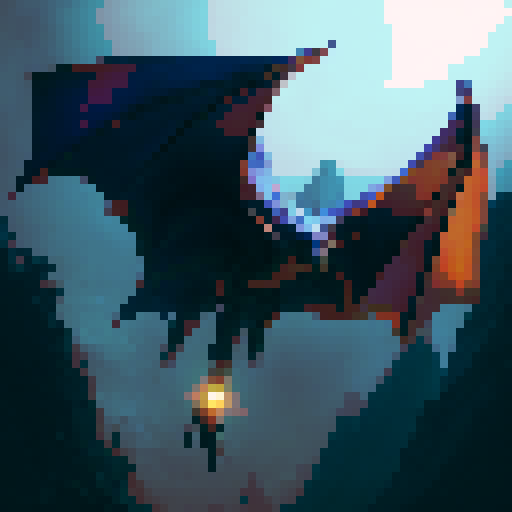 Dark, menacing bat with wings outstretched, soaring through a moonlit sky, ready to strike in a fantasy RPG setting