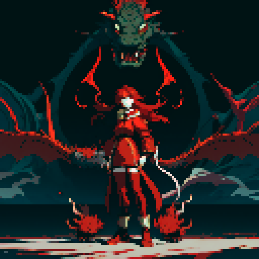 full-body image of a red dragon, dragon alone with nobody else in the frame