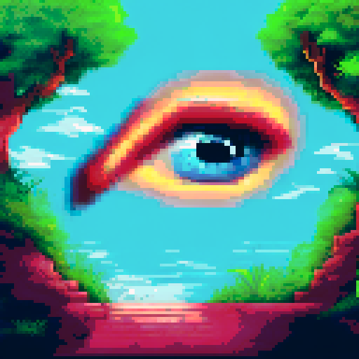 An eye with a tear drop