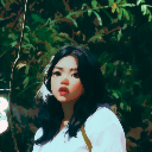 Southeast Asian woman, long wavy hair, White skin, oval face, black eyes, age 20, wearing a robe