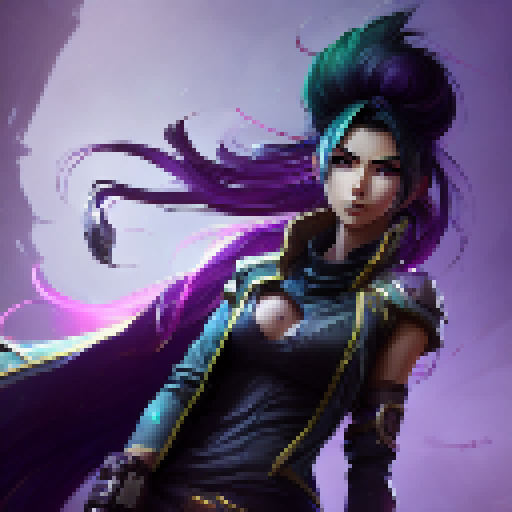 Akali, from league of legends, with trees that tower above her and a mist that shrouds her stealthy movements