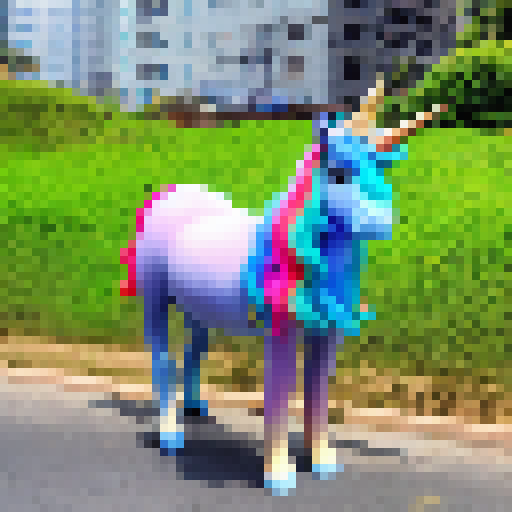 Unicorn standing infront of building in chennai