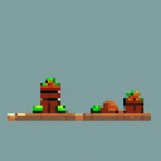 Grey rocky stones that are used to separate a game level