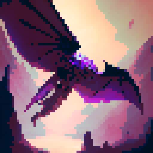 Purple and black dragon wings
