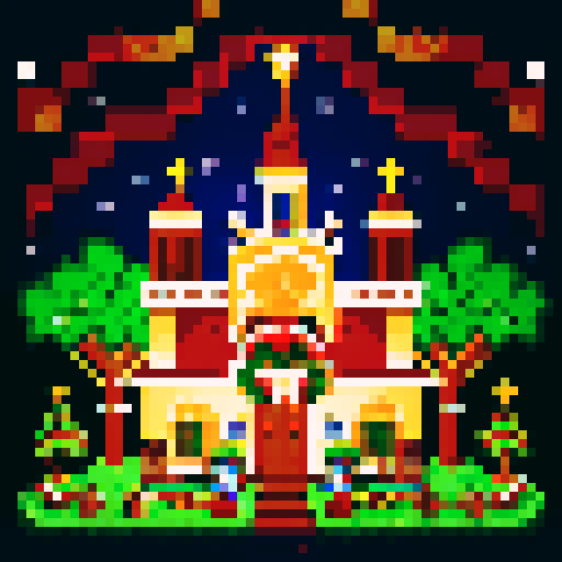 Christmas celebration in the Philippines - church at dawn