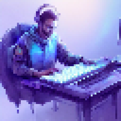 A watercolor image of a person typing on a keyboard while a web browser displays a page with clickable buttons and input fields, representing the practical application of WebDriver and WebElement in Python., watercolor art style, digital art, highly detailed, intentional, 4k.