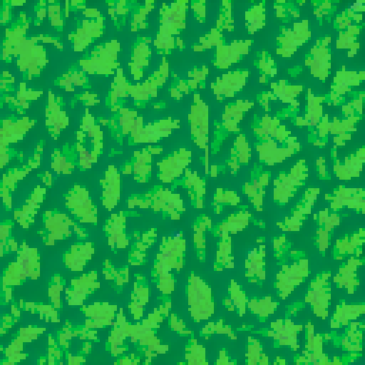 a carpet of overlapping green leaves