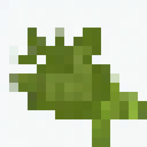 minecraft style, knosp of a marioana plant, game icon, 16x16, pixel art, close up, portrait
