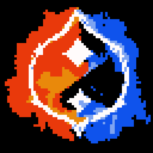 Create images with twinflames incorporated in the painting of yin and yang symbol?