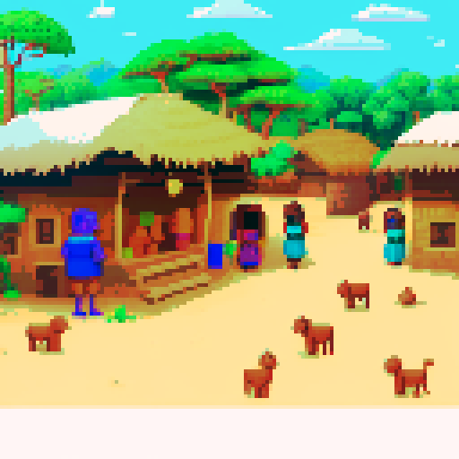 African village view