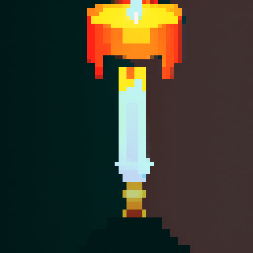 a burning candle on a black background