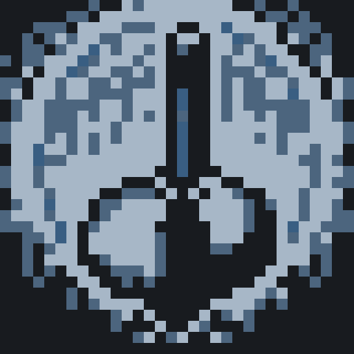 weapon icon, hand holding a sword, silver blade