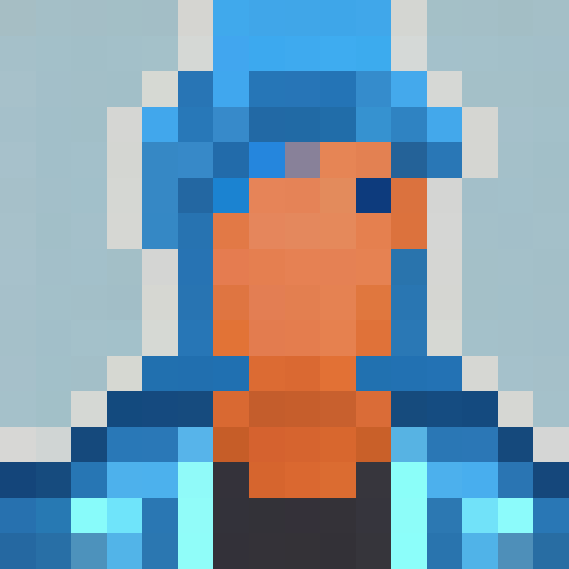 ice witch with blue robe and diamond crown