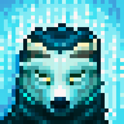wolf avatar, portrait, glowing eyes
