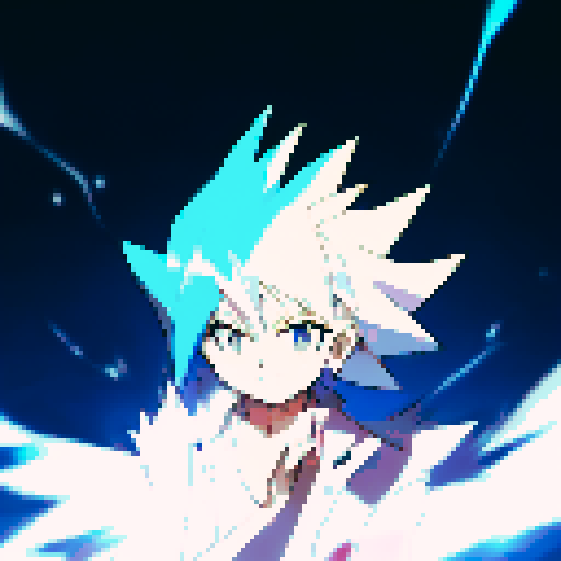 Lonely blond with piercing blue eyes finds fleeting moments of euphoria in a vibrant anime world.