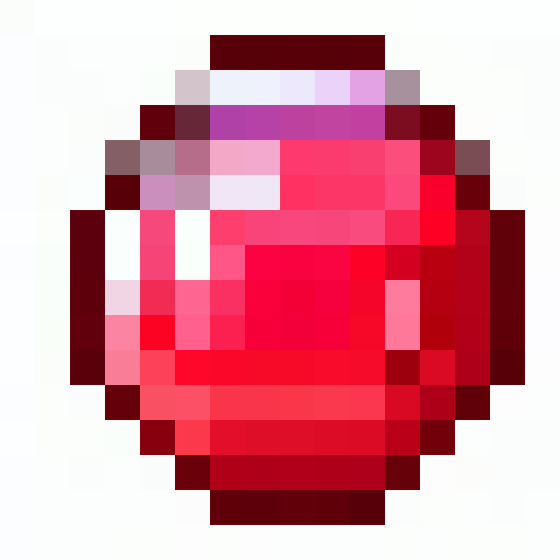 Opal, iridescent mix of blues, greens, pinks, and purples, rounded shape with shifting colors in a gradient, minimal faceting, visually dynamic and unique, game icon, 16x16, pixel art, close up, portrait