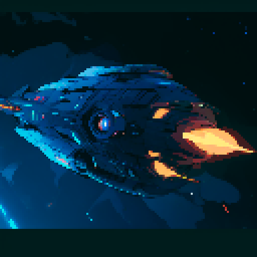 futuristic spaceship, topview, sleek and streamlined, hovering mid-air, pixelated sRGB aesthetic, retro-futuristic buttons, neon-lit control panel