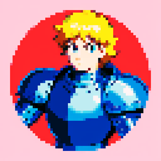 Knight in armor. 80s Anime style 