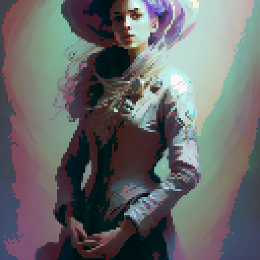 a spooky witch in the style of Alphonse Mucha 