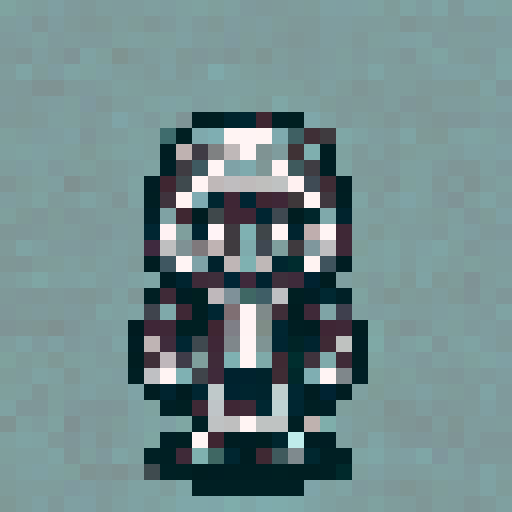 Skeleton character, black and gray colors