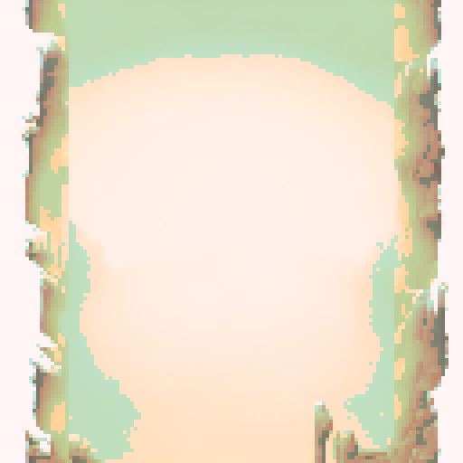 open scroll, pixel art, jrpg, inventory management, sRGB, background, landscape, vibrant colors, detailed textures, ancient script, worn edges, weathered paper, intricate borders, decorative embellishments, illuminated manuscript, mystical aura, faded ink, parchment texture, vintage look, nostalgic vibes, medieval theme