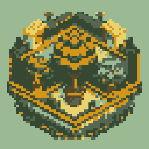 topiary plant, isometric asset, decorative pot, art nouveau garden, fantasy RPG, lush green foliage, intricate geometric shapes, vibrant colors, ornate details, whimsical characters, magical atmosphere, retro video game aesthetic