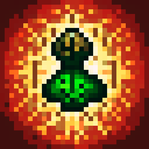 A druid spell icon for an RPG video game, twisting vines and nature themes, green and brown colors