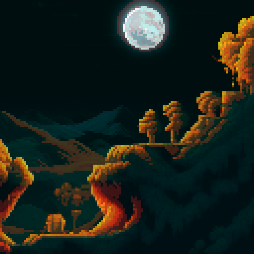 The scene is set as the main protagonist, gurney as seen in the bottom right is on a hill looking over a desolate area with sparse plant life up in flame. We see the back of his head, with his distinct jaw and a cigarette in his mouth. in the distance is a large laboratory, which has smoke coming out of it and a hole in the top. The sky is full of starts, a moon and a distant alien planet.