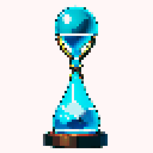Create an Item Icon of an hourglass, minimalistic, no background
