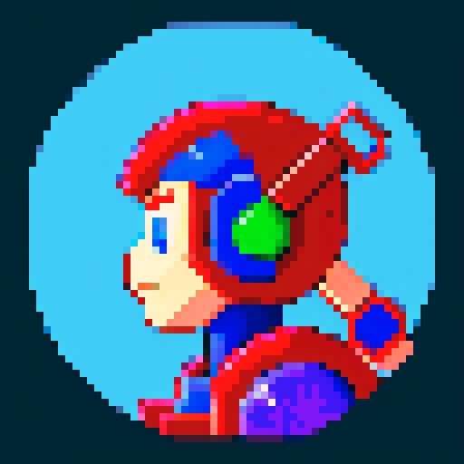 robot, side view, pixel art, 16x16, game icon, with blaster, side view, 8 different movement positions