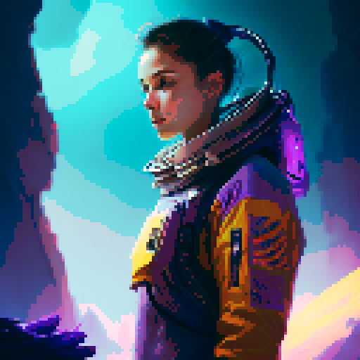 'AI' font, algorithmic art , blue , purple 