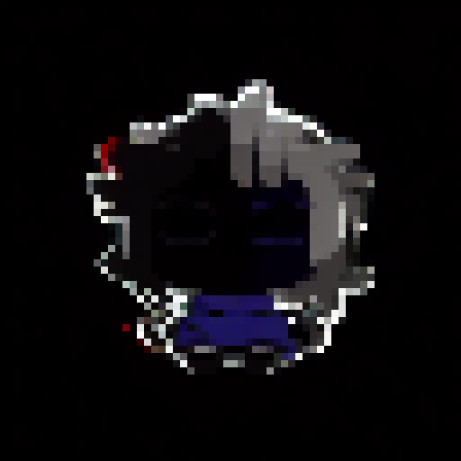 Create this logo in a pixel art style