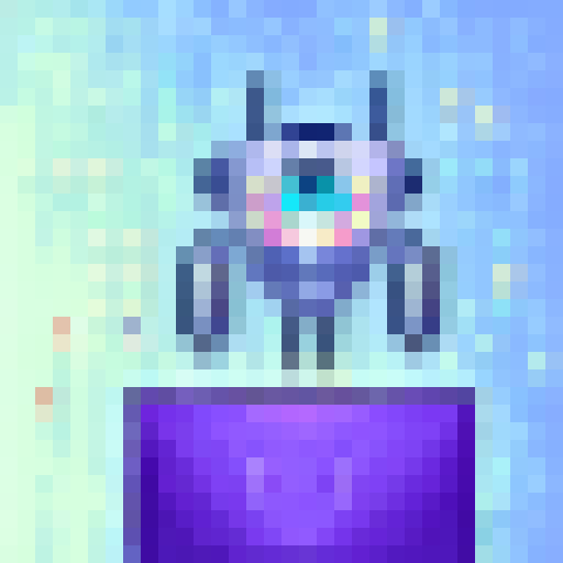 Robotic overlords reign supreme on TA Times' cover, flaunting neon colors and a 32x32 pixel art style.