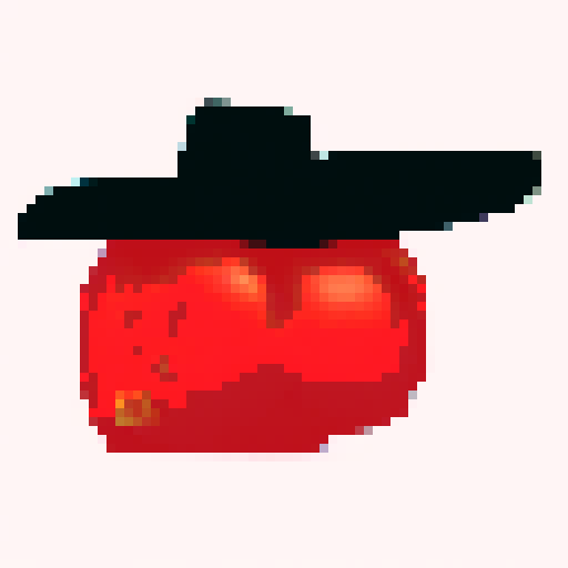 tomato with a top hat