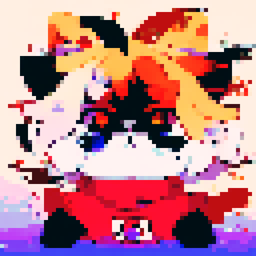 Siamese colored cats, vibrant and expressive, rendered in pixel art with a vivid sRGB palette