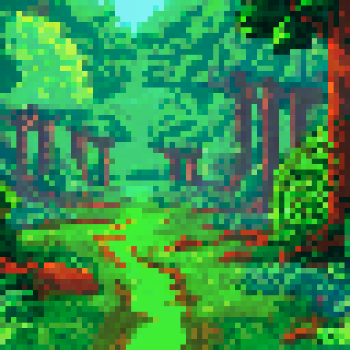 a forest, top-down viewer
