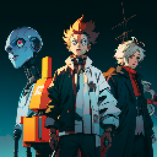 mad scientist with robot