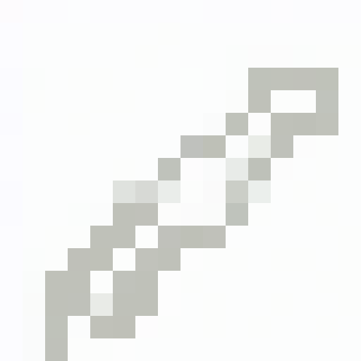 Bone broken in half with small traces of blood.