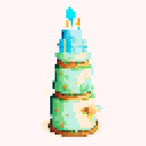 Birthday celebration is happening around it.